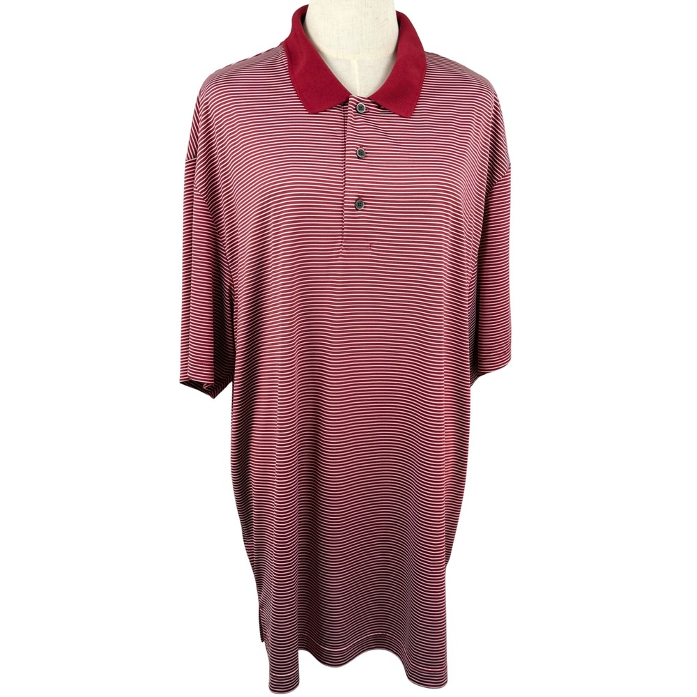 Grand Slam XXL Performance Polo Shirt Striped SS Golf Preppy‎ Dadcore Sporty EUC